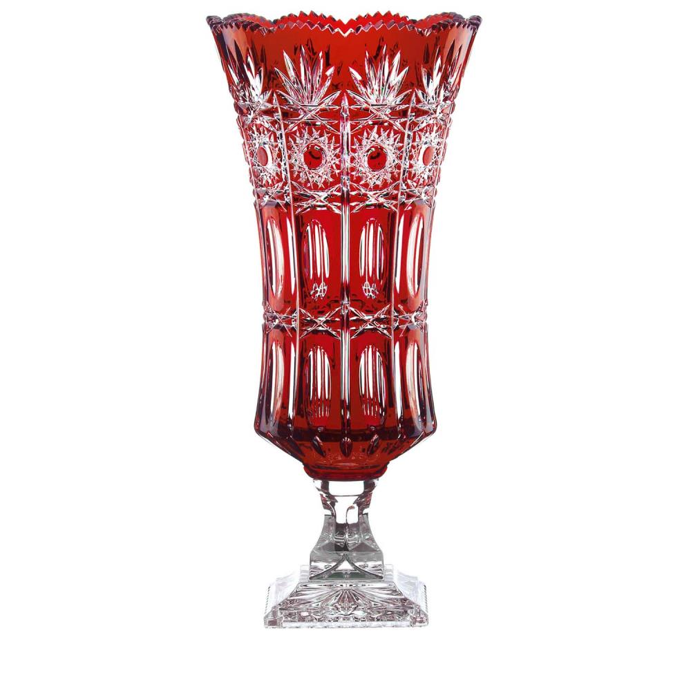 Vase Kristall Dresden rubin (43 cm)