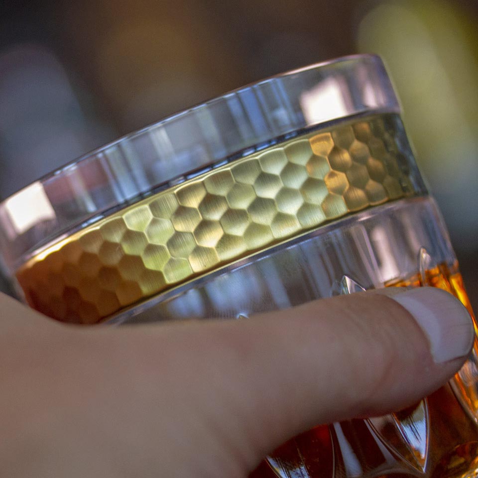 Shot Glas Kristall Bloom Gold klar (8,0 cm)