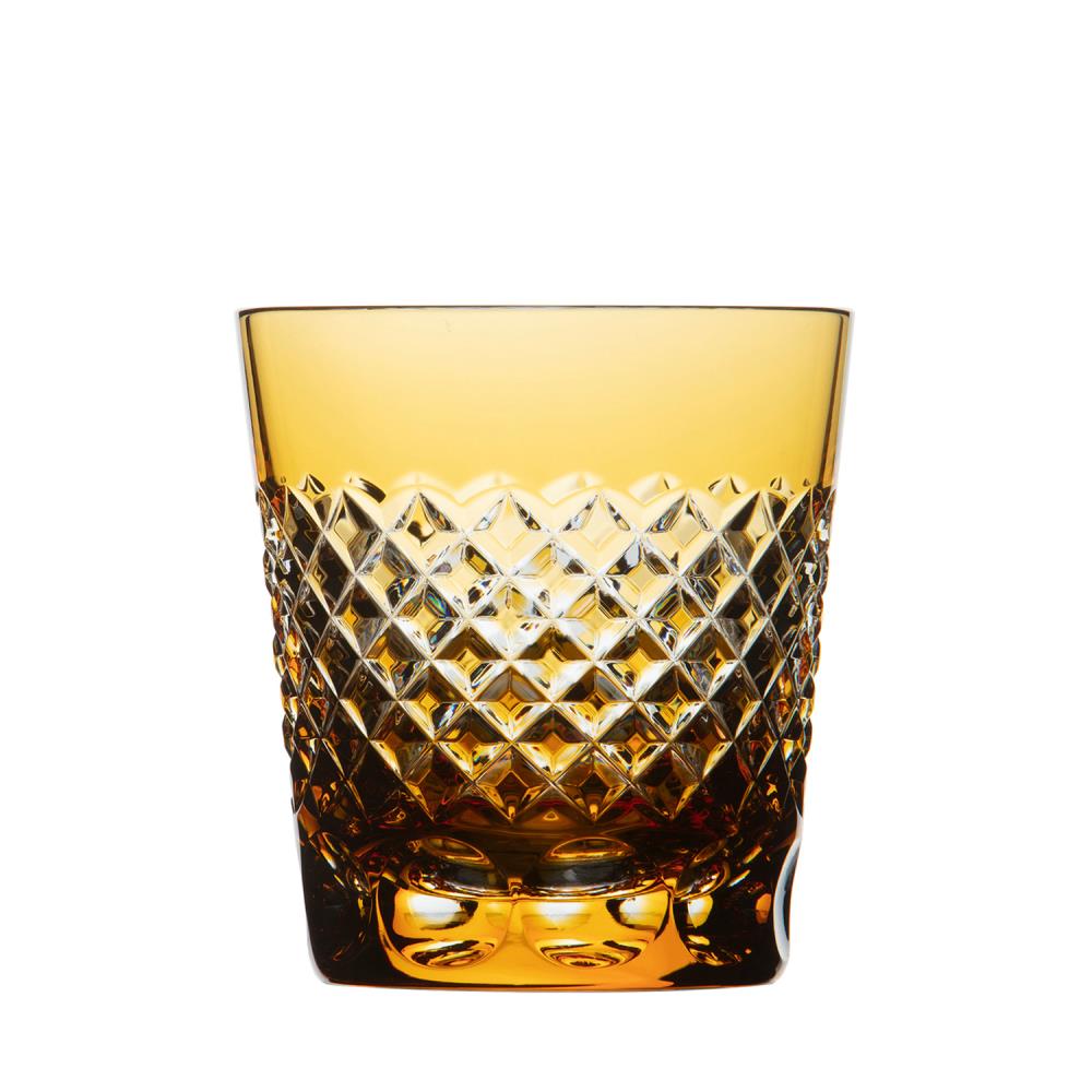 Trinkglas Kristall Karo amber (9,5cm)