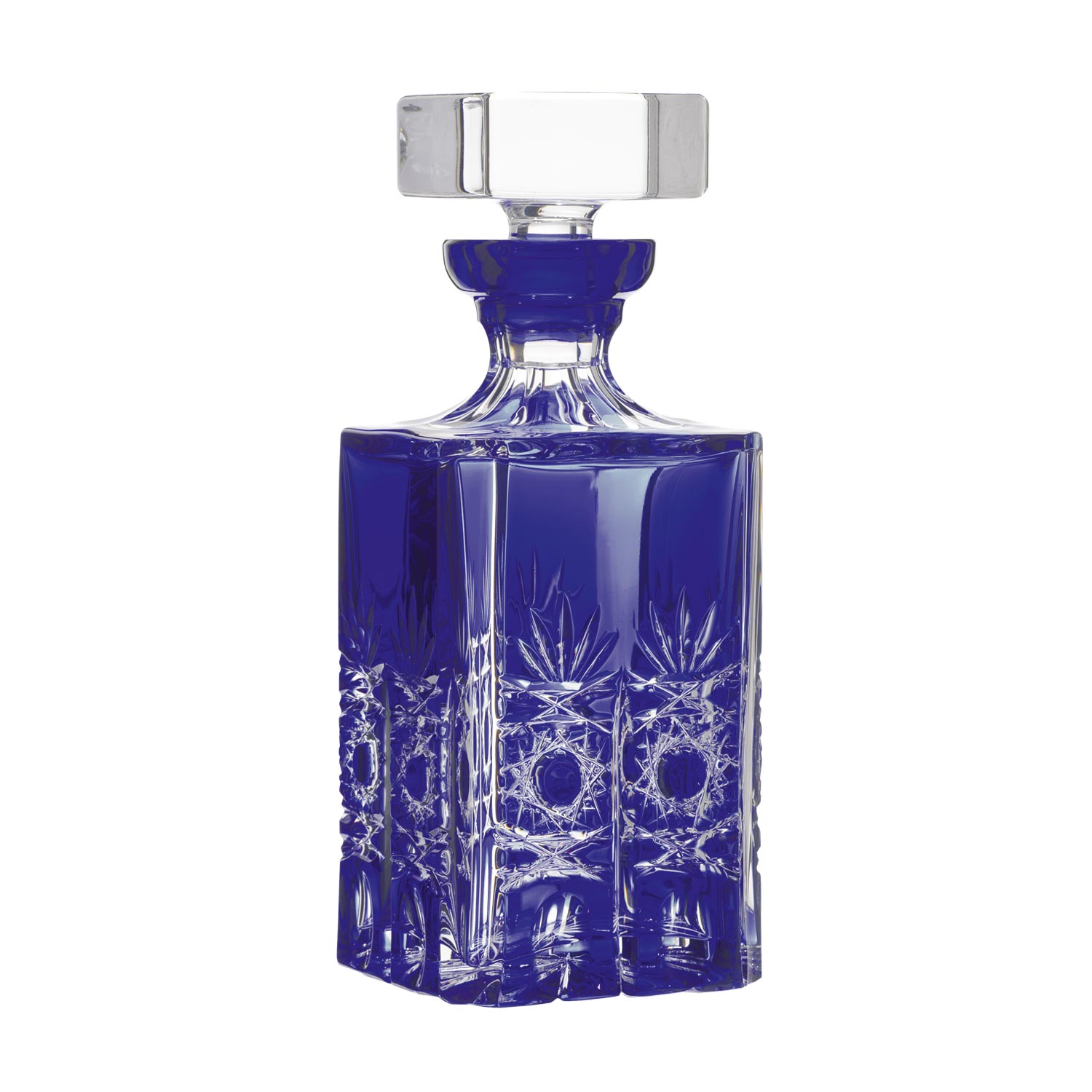Whiskykaraffe Kristall Dresden kobalt (25 cm)