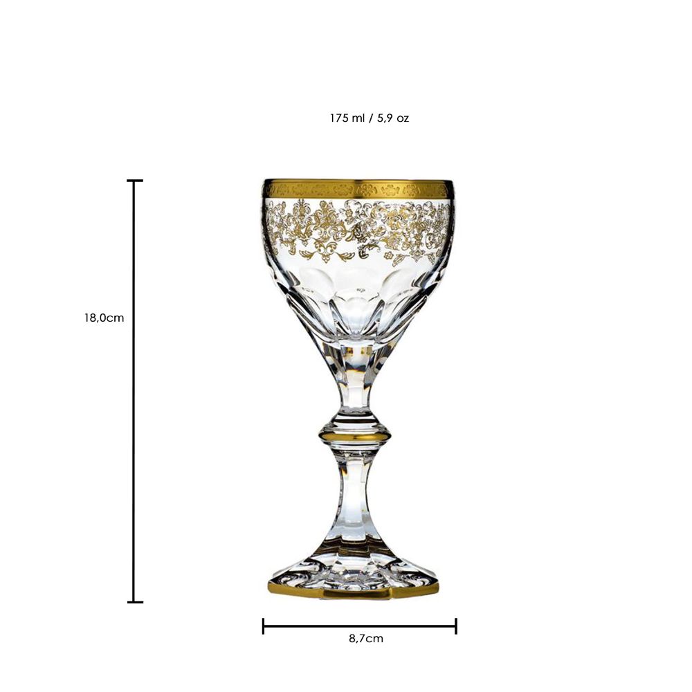 Rotweinglas Kristall Princess clear (18 cm)