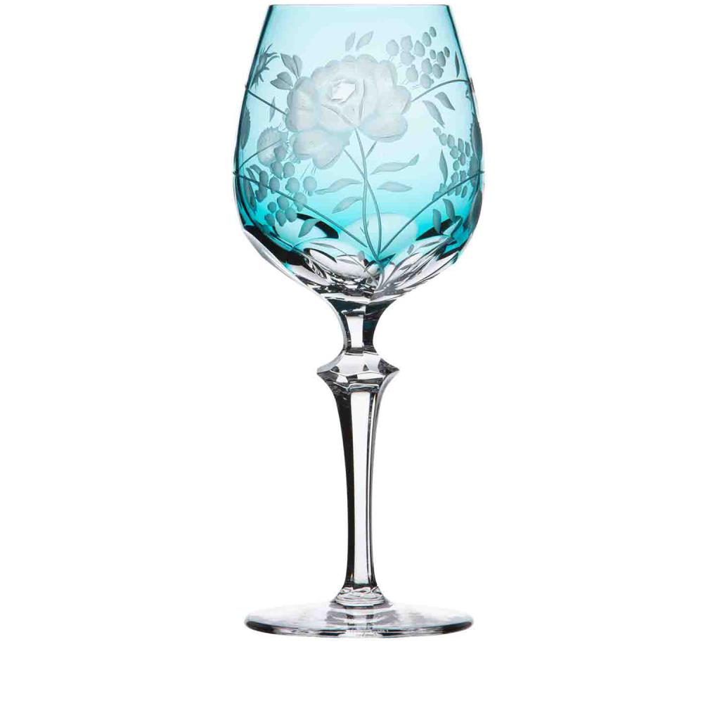 Rotweinglas Kristall Primerose azur (25,5 cm)