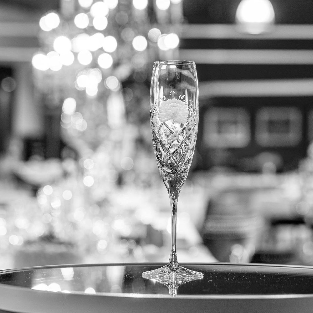 Sektglas Kristall Sunrose klar (25,5 cm)