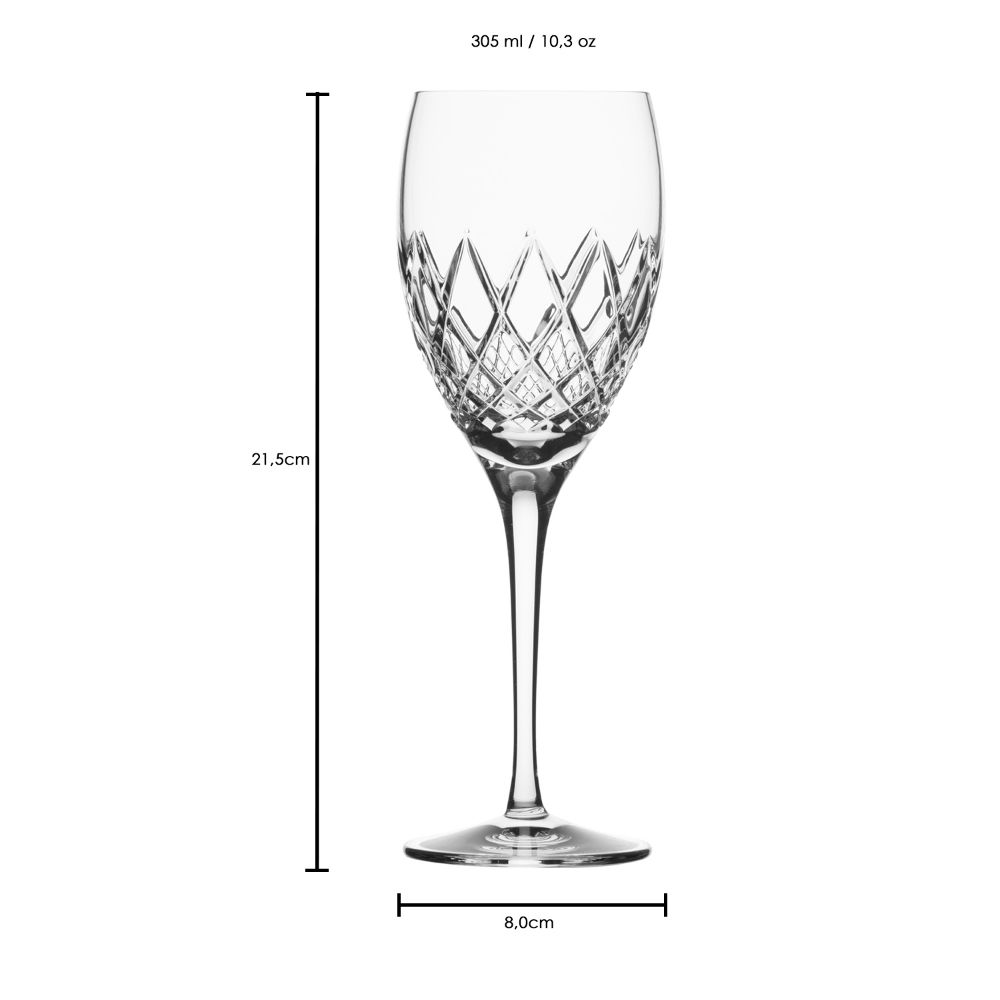 Rotweinglas Kristall Venedig klar (21,5 cm)