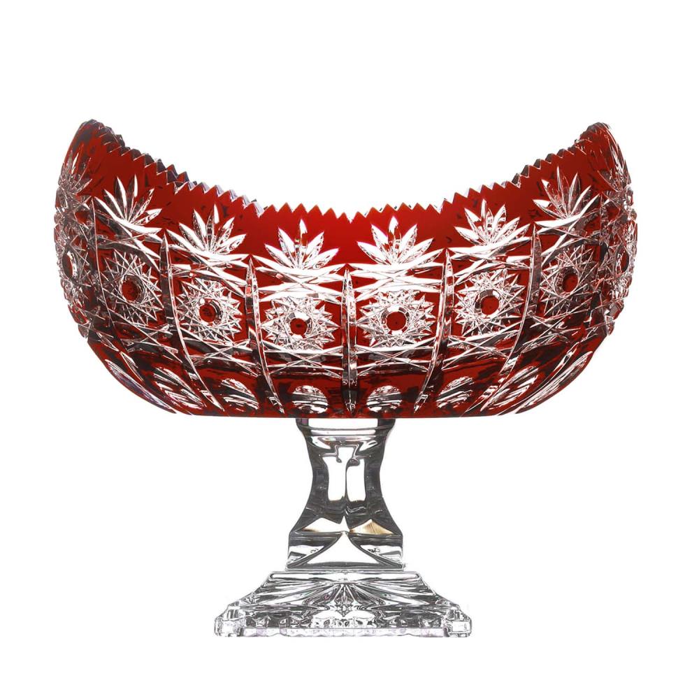 Jardiniere Kristall Dresden rubin (26 cm)