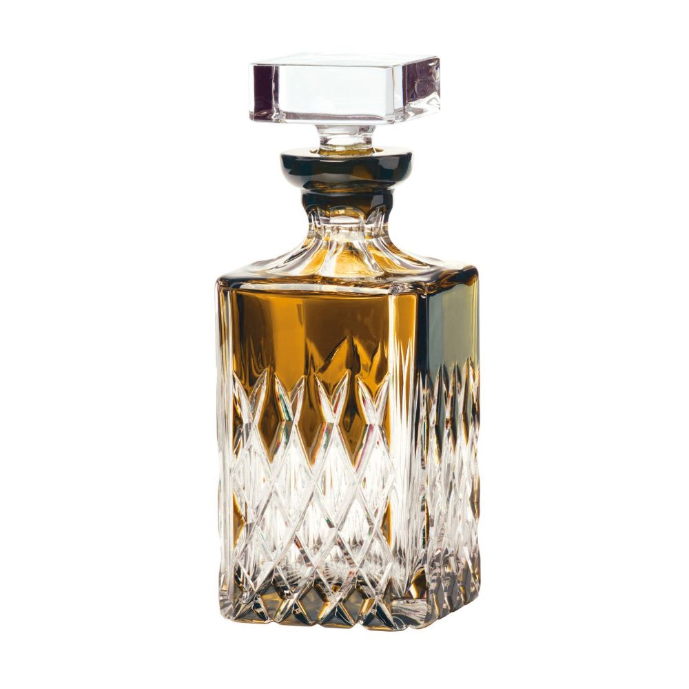 Whisky Karaffe Kristall Venedig bernstein (25cm)