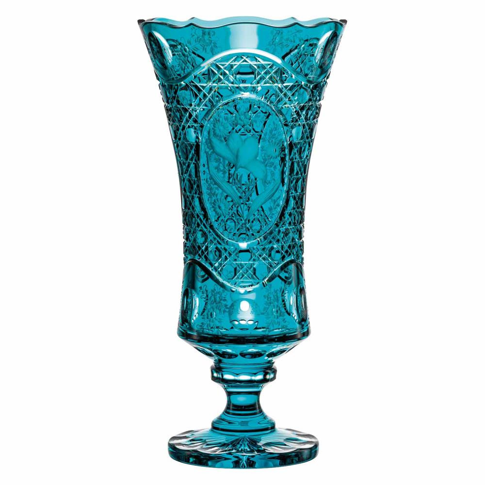 Vase Kristall Magicflower azur (43 cm)