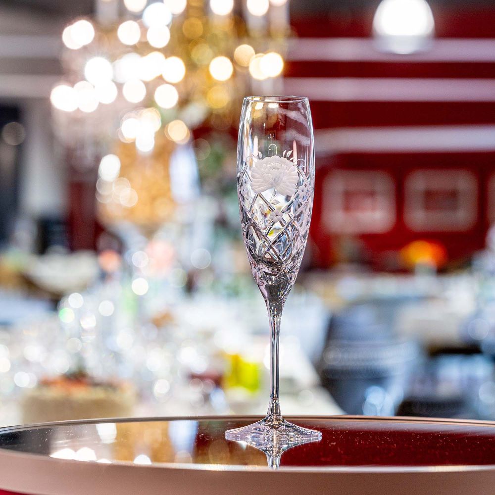 Sektglas Kristall Sunrose klar (25,5 cm)