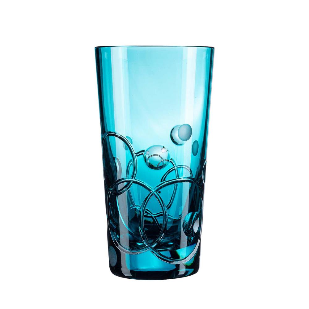 Becher Kristall Circle azur (14 cm)