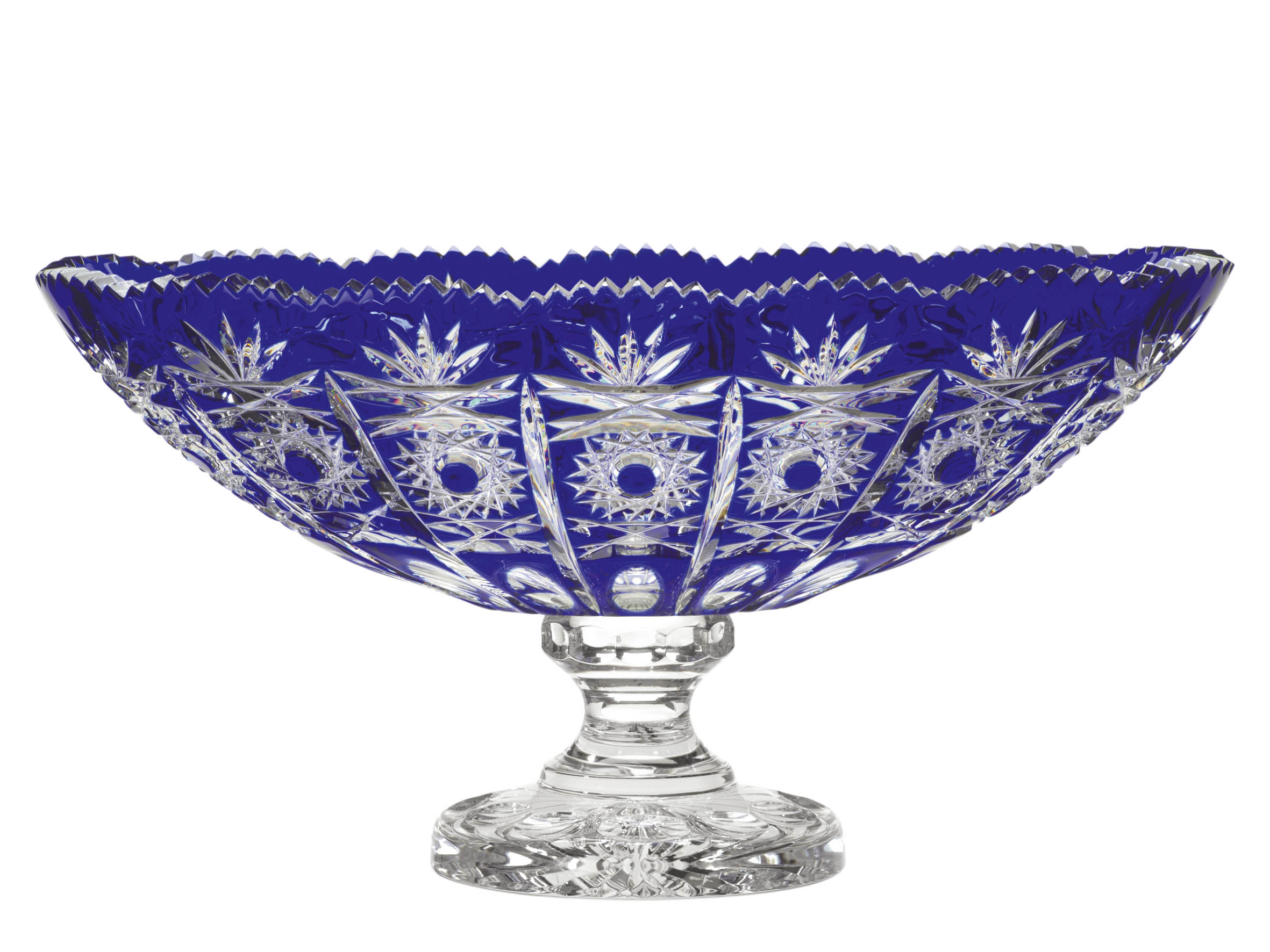 Jardiniere Kristall Dresden kobalt (40 cm)