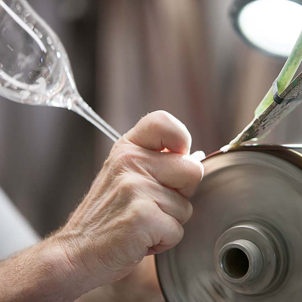 Rotweinglas Kristall Primerose Gold azur (25,5 cm)