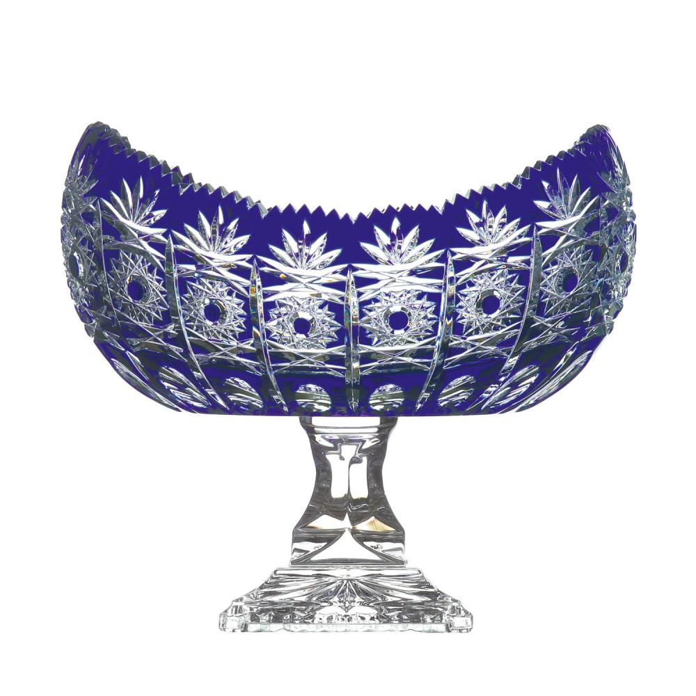 Jardiniere Kristall Dresden kobalt (26 cm)