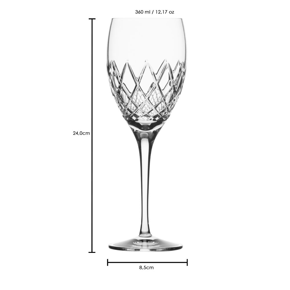 Rotweinglas Kristall Venedig klar (24 cm)