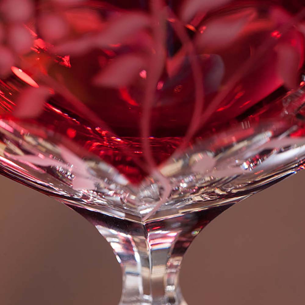Rotweinglas Kristall Primerose Gold rubin (25,5 cm)